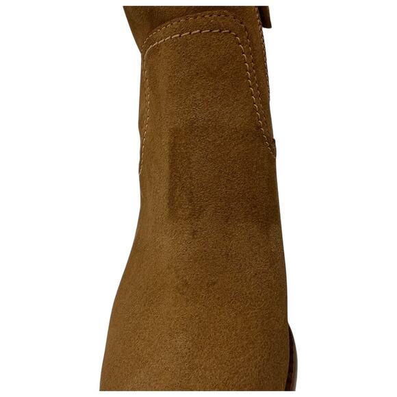 NEW w IMPERFECTIONS Cole Haan Suede Bootie Size 6 Camel - Picture 3 of 8